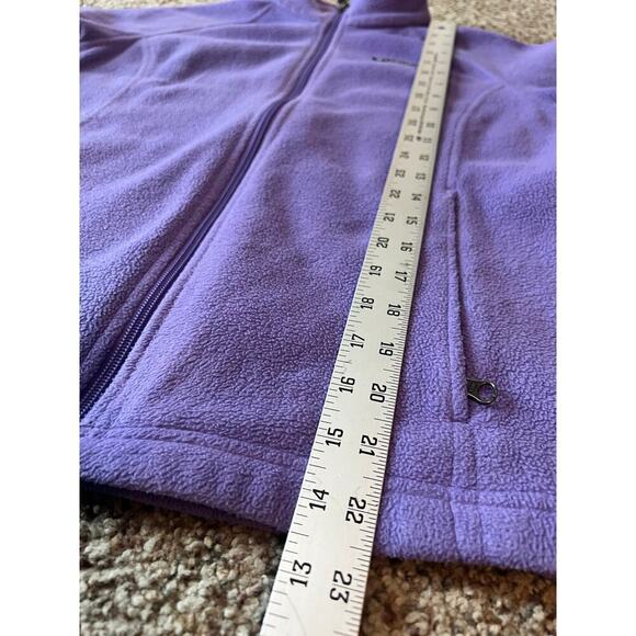 Girls Columbia Fleece Jacket, Large 14/16. Purple, Full Zip, Spring/Fall - Picture 6 of 7
